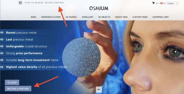Osmium Händler werden
